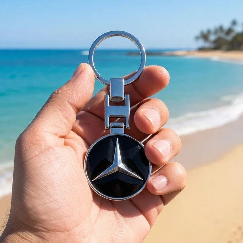 Metal Key Ring for Mercedes Benz Car Keychain Styling Pendants W210 W211 W124 W176 W203 ML W204 W168 CLA CLK CLS GLA GLC