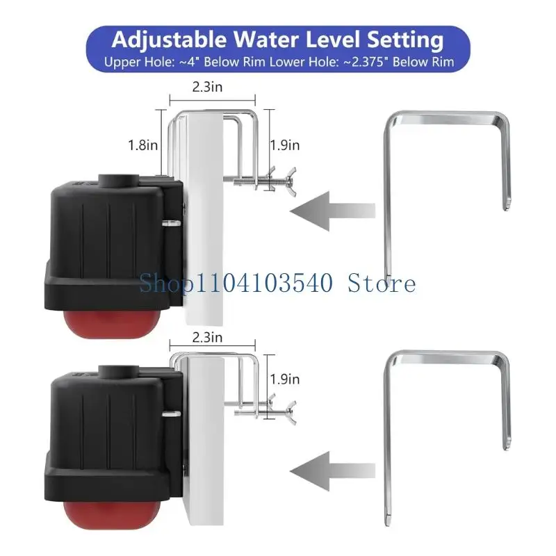 

02DC Heavy Duty Plastic Float Switches For Poultry Drinkers Livestock Troughs With Rustproof Metal Bracket Float Valves Set