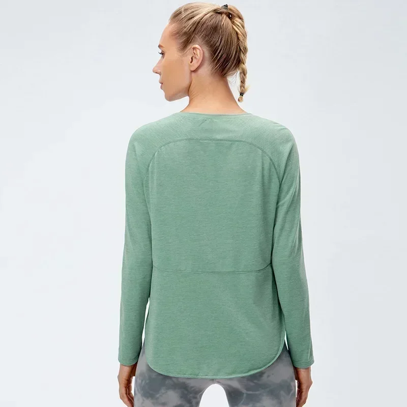 

Women Long Sleeve Yoga Fitness Shirt Women Clothing Top Breathable Outdoor Jogging Workout Blouses Sportswear T-shirt