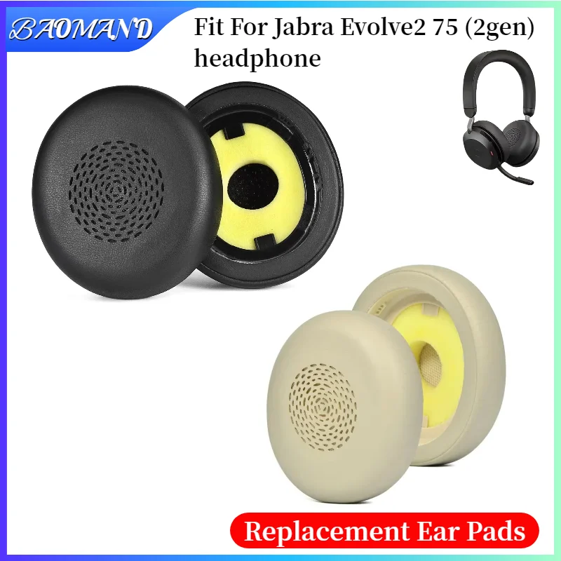 

Replacement Earpads Foam Ear Pads for Jabra Evolve2 75 (2gen) Headphones Earmuff Earphone Sleeve Headset