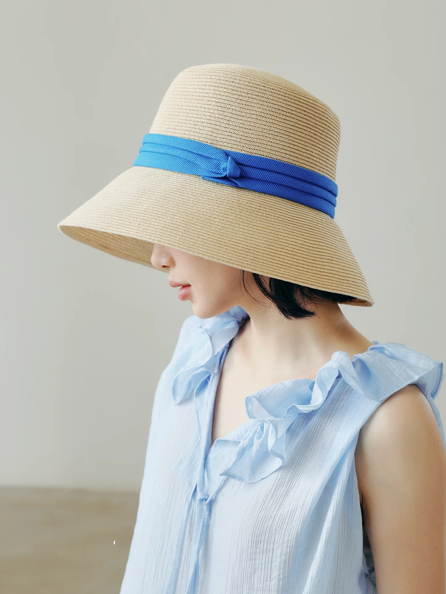 fuchema-wide-brim-straw-hat-women-summer-beautiful-face-slimming-sun-protection-holiday-lovely-sunshade-cap-adjustable-size