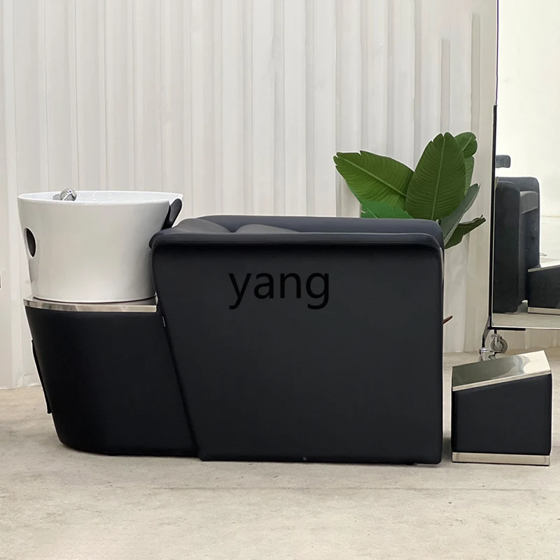 LTT خاص صالون الشعر السيراميك حوض عميق قص الشعر شبه مستلق لكمة السرير