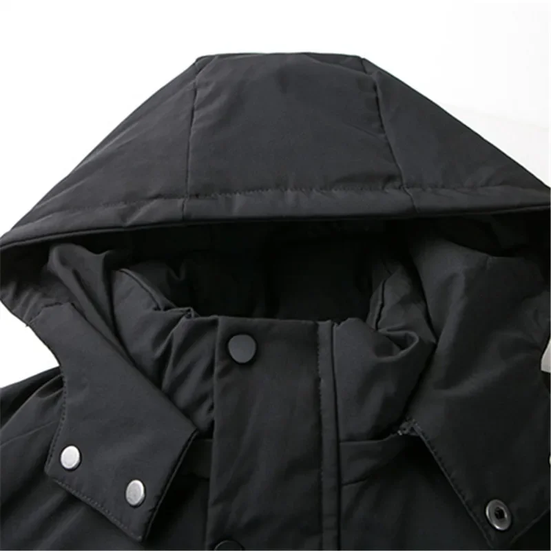 Parka longue à capuche pour hommes, coupe-vent chaud, manteau optique décontracté, haute qualité, mode hivernale, 5XL