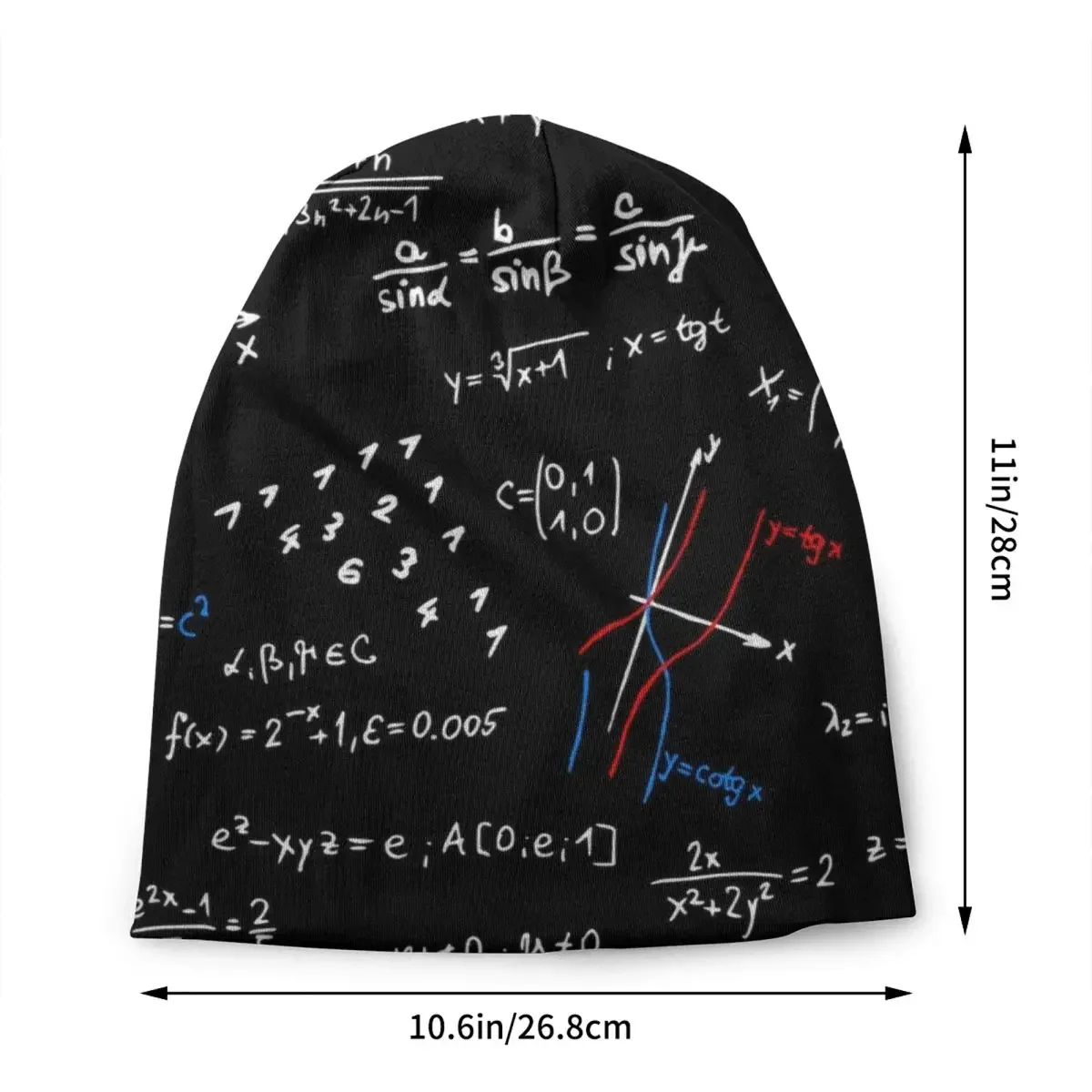 Geek Physics Equations Bonnet Hat Knitted  Fashion Unisex Adult Math Science Teacher Geometric Gift Winter Warm Beanies Cap