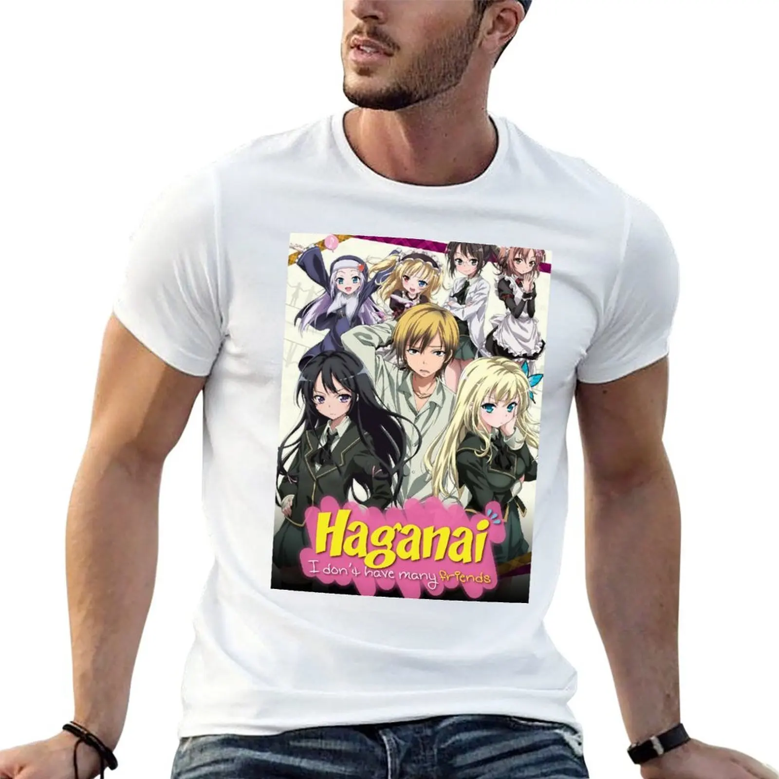 

haganai i dont have many friends T-Shirt anime tshirt t shirts for man pack white t shirt man plain T-Shirt