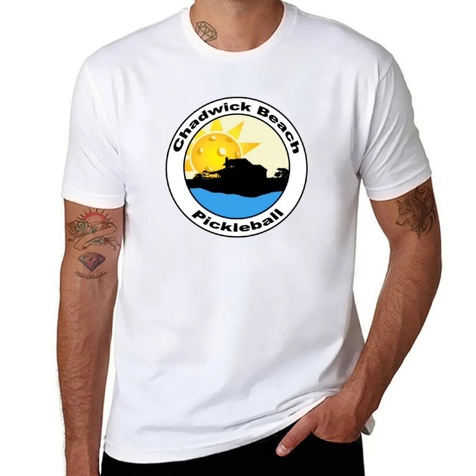 

Chadwick Beach Pickleball T-Shirt man tshirt men t shirt cotton 100% T-Shirt
