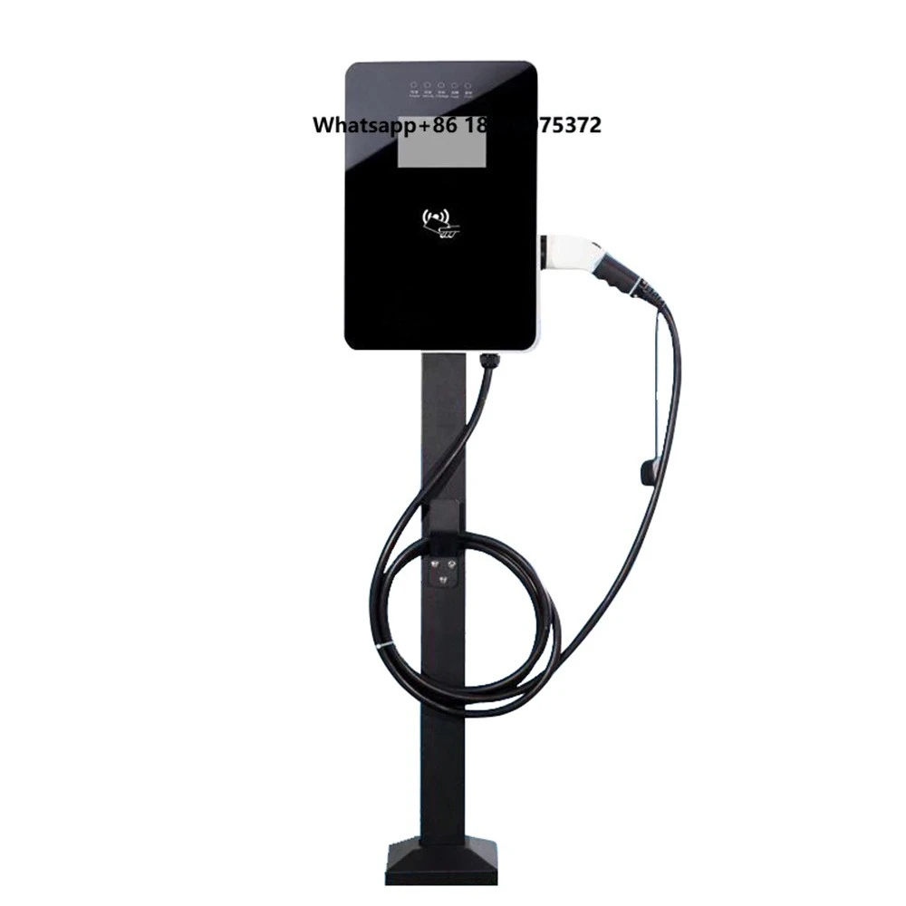 Type 2 Home EV Charger Fast Electric Charging Station for Electric Car Single  7KW Wall-mounted AC Charging Pile