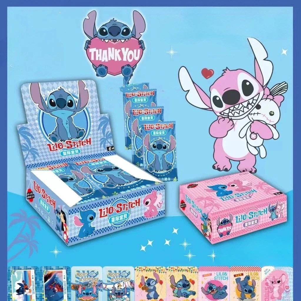 

Stitch, one pack of five Lilo & Stitch Card Cute Cartoon Stitch Angel Character Card Fun Collection Card Children Toy Gift anime