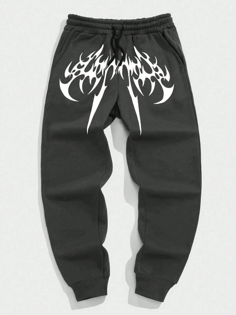 Fitness Sports High Street  Harajuku Y2K  Men Women 25 New Loose Fit Dragon Soul Dark Trendy Streetwear Casual Joggers Trousers