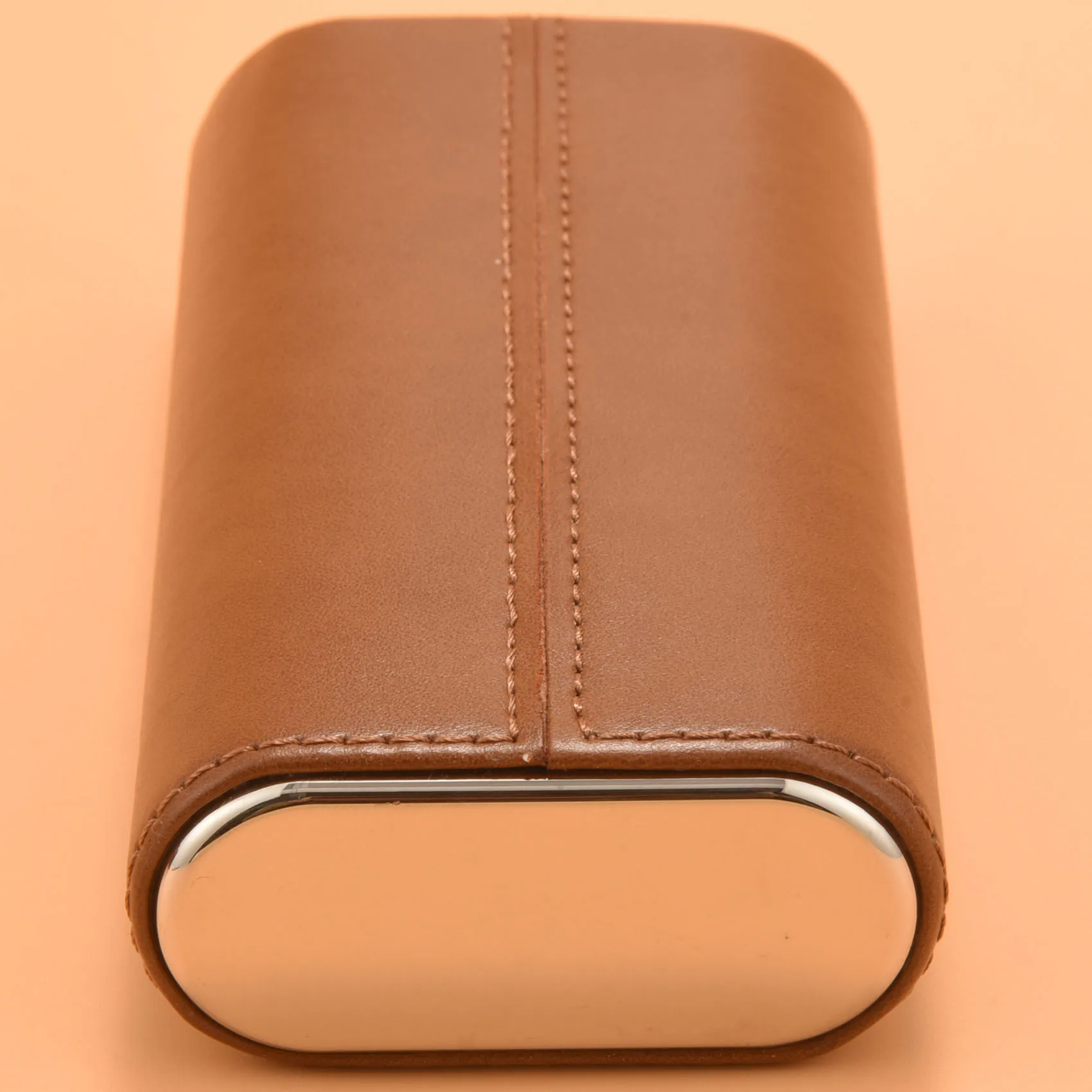 

-ABLP Высококачественные увлажнители с 3 пальцами, портативная коробка для сигар, коричневый чехол из воловьей кожи для сигар с резаком для сигар