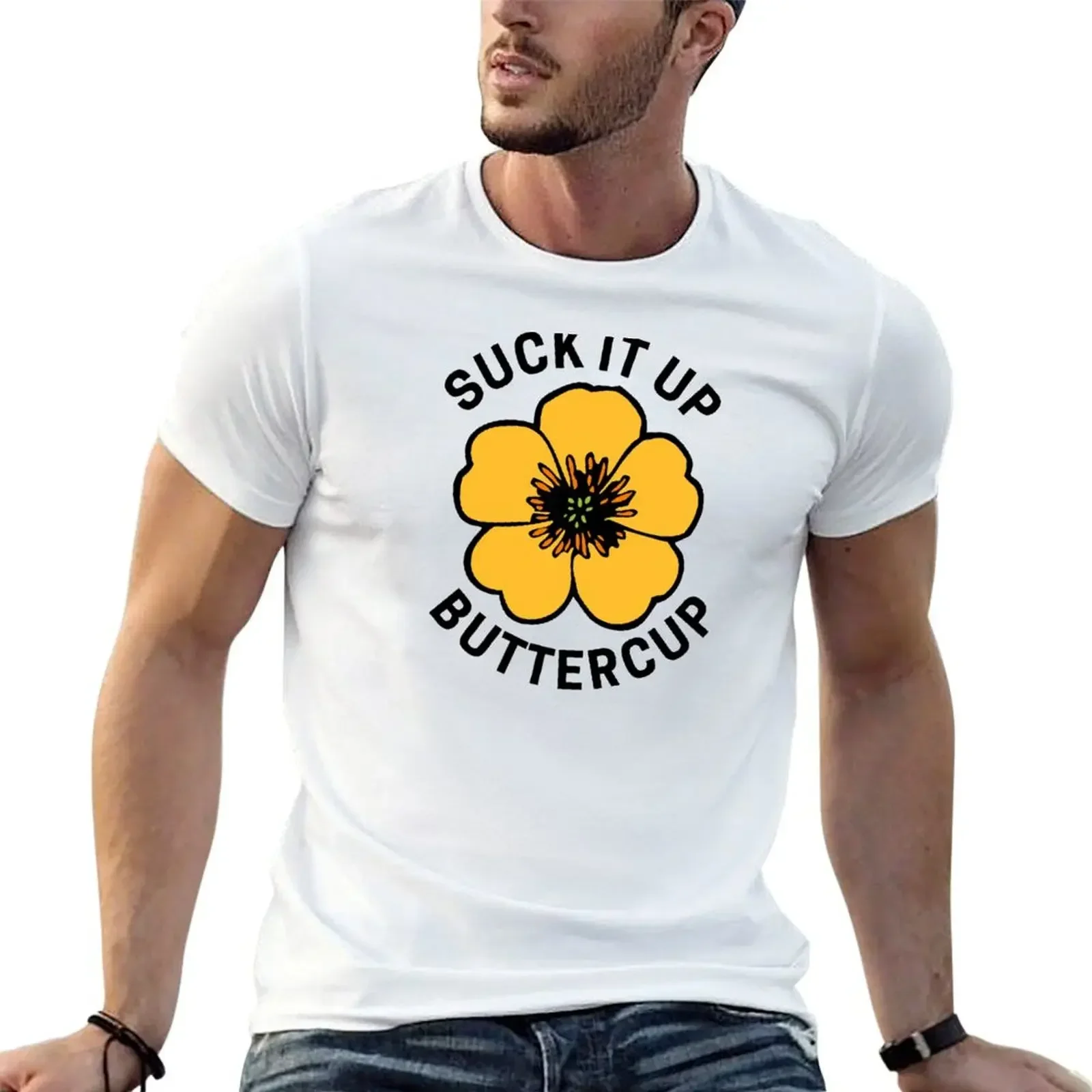 Suck It Up Buttercup T-Shirt oversized t shirt anime stuff anime tshirt cotton graphic tees mens workout shirts