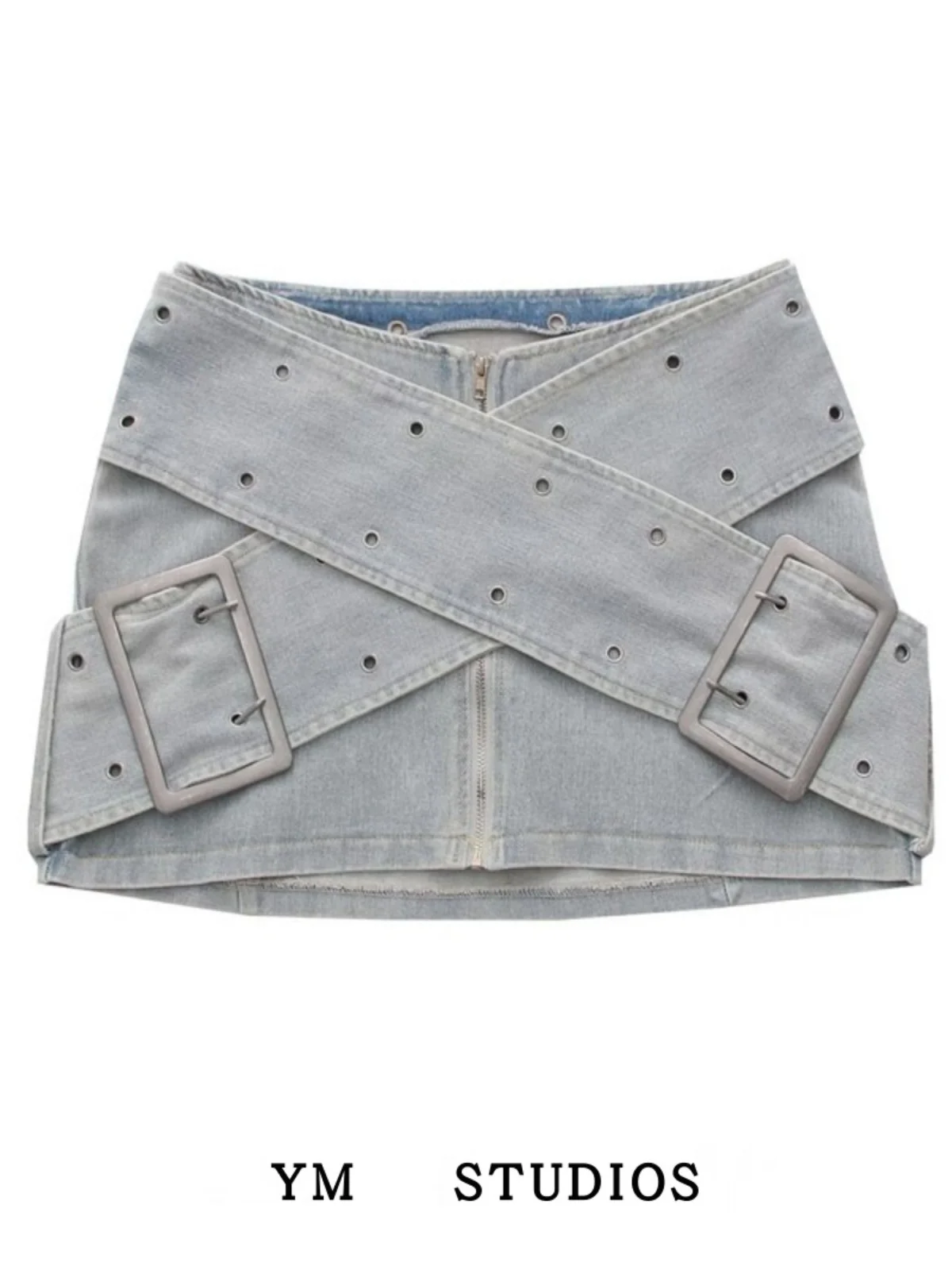 

Винтажная джинсовая юбка Waed с поясом, облегающая, в стиле хип-хоп, короткая, с дизайнерским акцентом, в американском стиле, с декоративным широким поясом