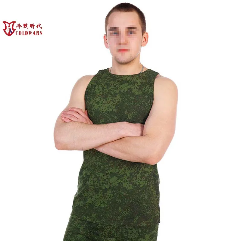 Russian Public Hair Emr Multi-scale Camouflage Vest Small Green Man Cotton Underwear