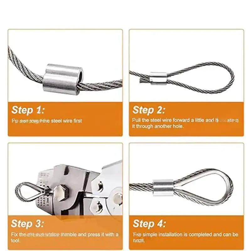 سلك حبل تجعيد كم ثابت تثبيت كليب البيضاوي التعميم 8-نوع الألومنيوم كليب موصل قفل دائرة 0.5/0.8/1 ~ 16 مللي متر مشبك ثابت