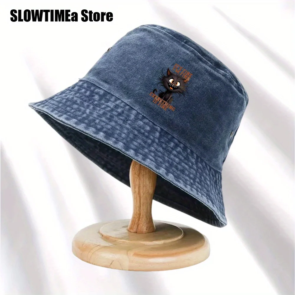 1pc Hat, Washed Hat, Event Party Hat, Breathable Hats, Outdoor Travel Bucket Hat, Easy to Maintain Folding Hat, Foldable Fisherm