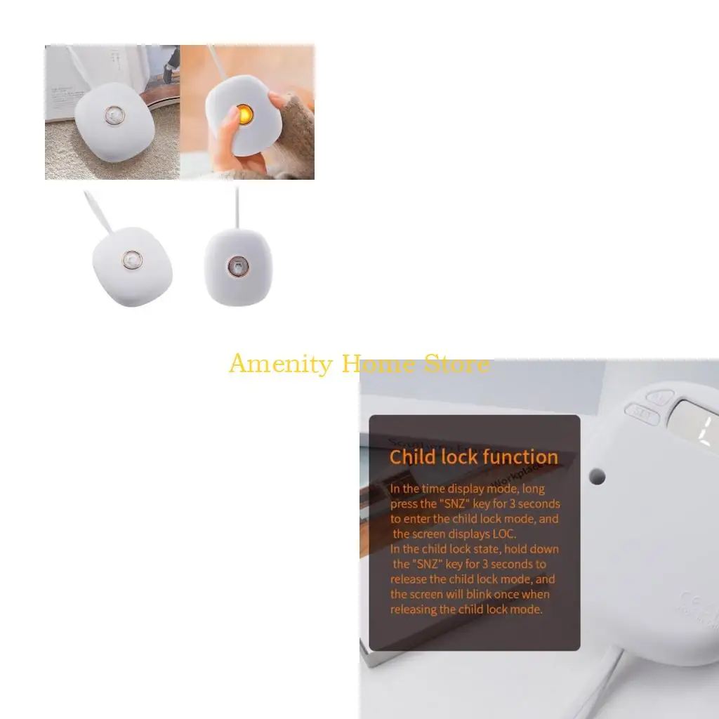 F26C Vibrating Alarm Clock Strong Wake Artifact 2 Vibrating Modes Multifunctional for Hearing-impaired Deaf Bedroom Digital
