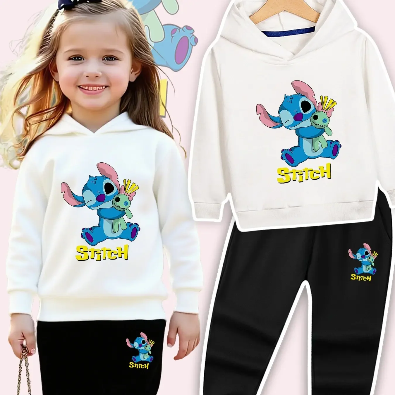 

Kids Casual Sports hooded Long Sleeve Pullover, Soft Fabric, Cute Design, Perfect Birthday Gift for Kids, Stylish Daily