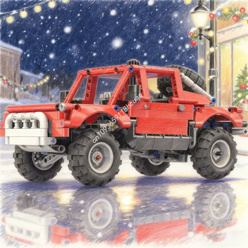 586pcs MOC Forded Ranger Prerunner HANDLEIDING Technisch Model Bouwstenen Bouw Baksteen Speelgoed Kerstcadeau Verjaardag