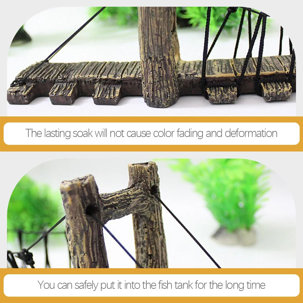 

Fish Tank Bridge Resin Craft Aquarium Decoration Underwater Bridge Shrimp Hideout Decors Fish Tank Decor Aquarium Decoration