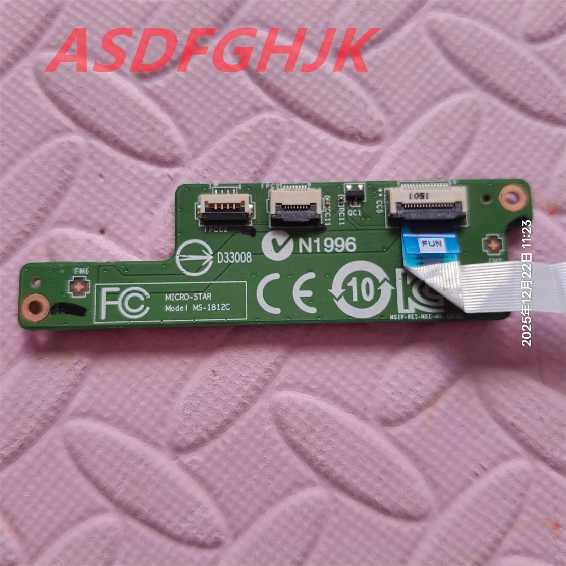 FOR MSI Gt80 TITAN Power Button Board Ms-1812c Ver 1.0 TEST OK