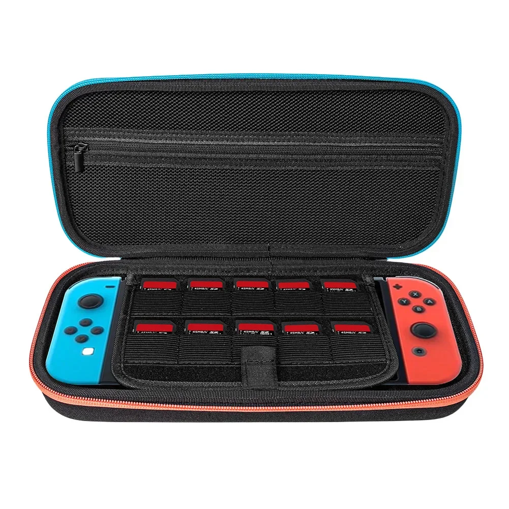 حافظة صلبة حقيبة حمل للتبديل 2 لحقيبة وحدة التحكم في الألعاب Switch Oled مع حامل بطاقة الألعاب حقيبة حمل منظم
