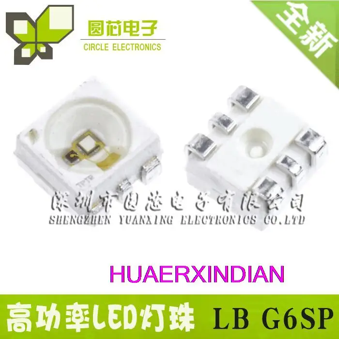 10PCS/LOT   LBG6SP LB G6SP LED 3528  PLCC-6  470nm