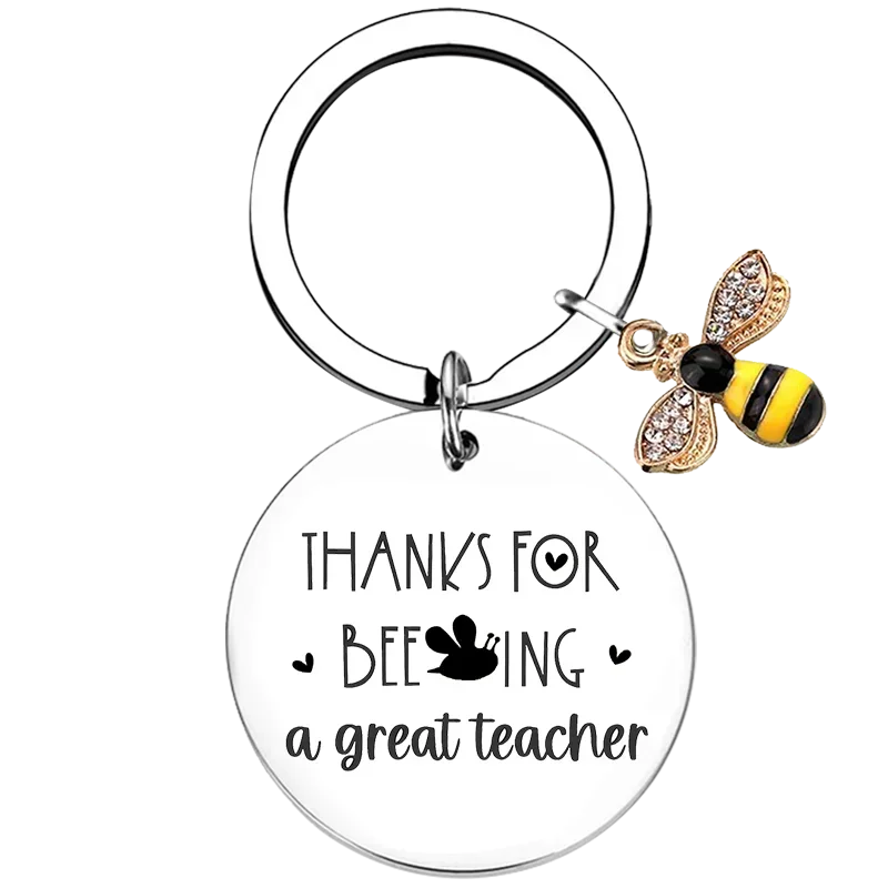 Teacher Appreciation Gifts Keychain Thank You Being a Great Teacher Key Chain Pendant Jewelry Thank You Teacher Gifts