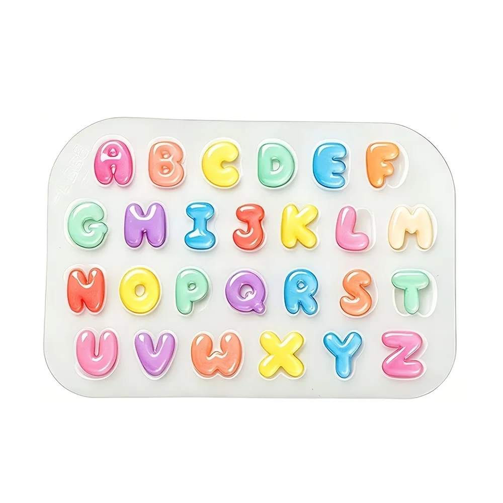 Silicone Mini Alphabet Resin Molds | Flexible Reusable A‑Z Epoxy Casting Molds | for DIY Jewelry, Keychains, Charms & Handmade
