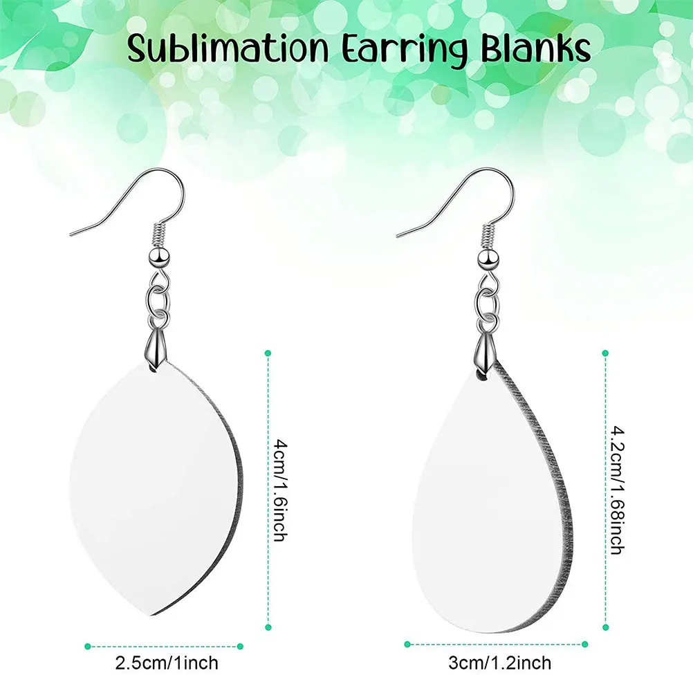 Sublimation Earring Blanks Kit Heat Press Jewelry Making Craft Supplies DIY Earring Accessories