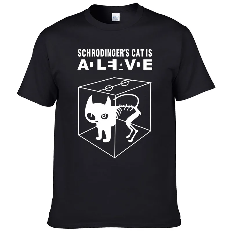 2024 summer cotton Schrodinger's Cat printed short sleeves men T shirt casual tees The Big Bang Theory mens T-shirt #247