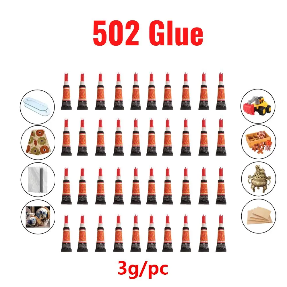 

10/20/50pcs Stationery Shop Nail 502 Instant Strong Adhesive Super Liquid Universal Shoe Repair Cyanoacrylate Glue 1g/PC