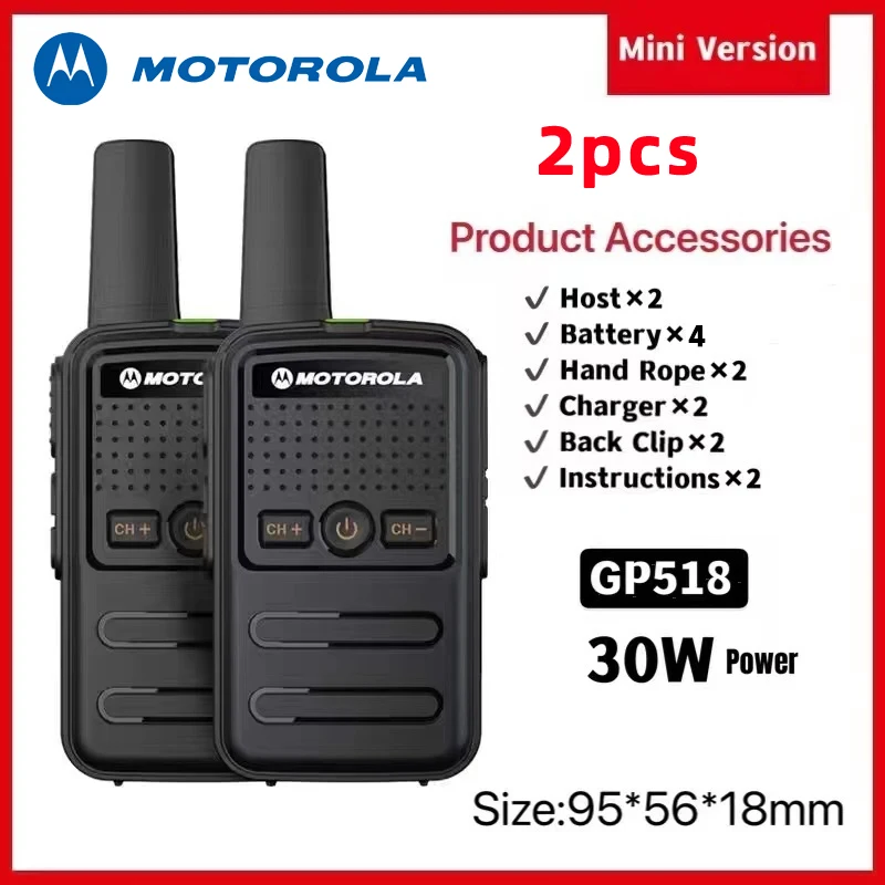 talkie-walkie-motorola-d'origine-mini-petit-modele-gp518-version-amelioree-haute-puissance-5-km-hotel-restaurant