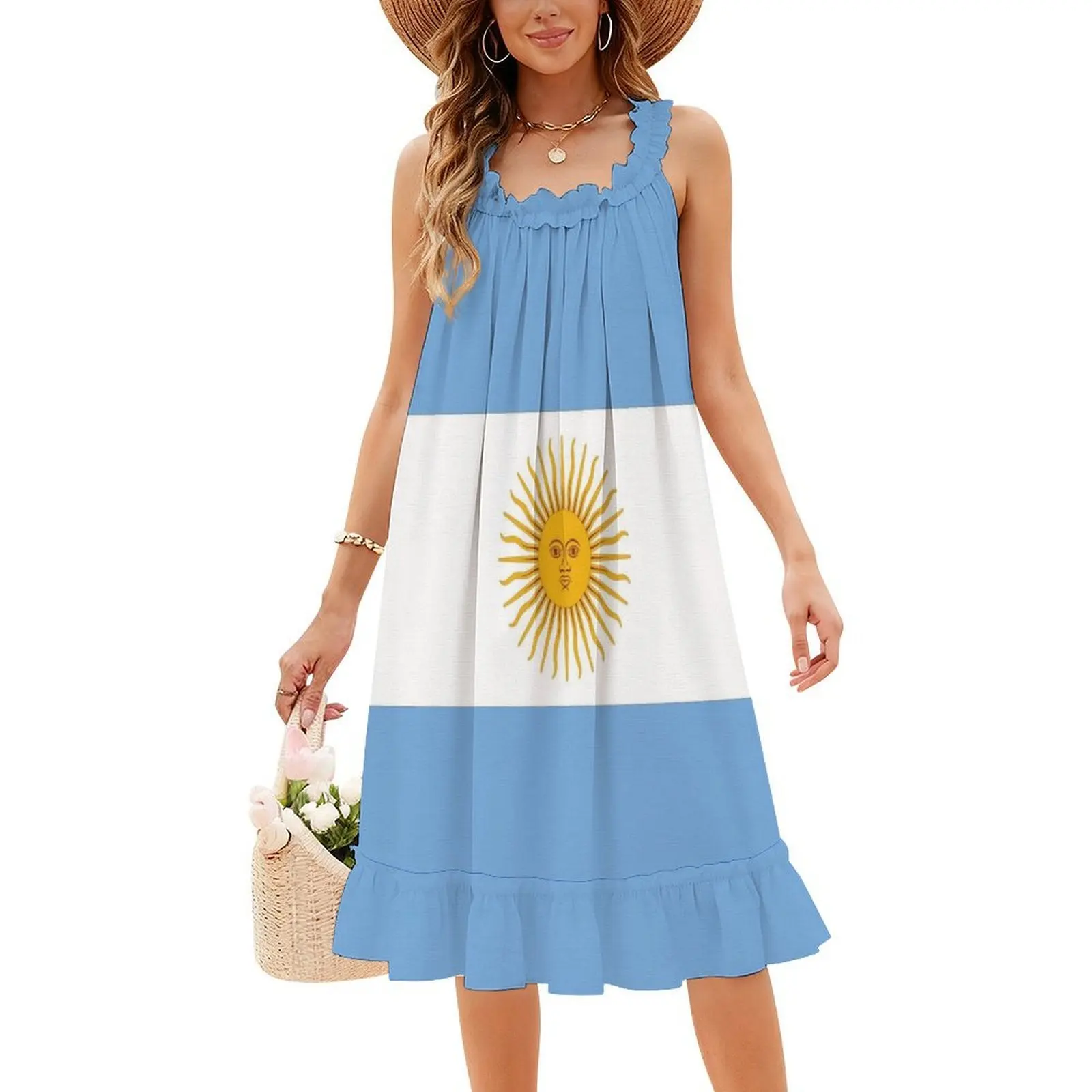 

Флаг Аргентины, шикарное платье в стиле бохо, элегантное модное пляжное свадебное платье, вечернее платье с символом аргентинского флага Аргентины