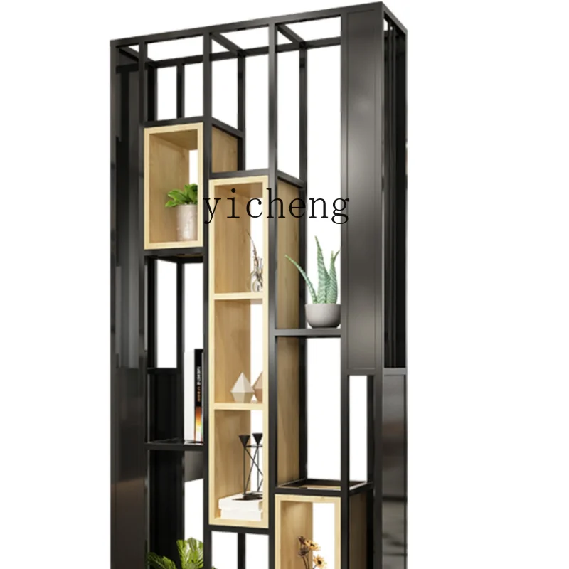 

ZF Partition Storage Rack Entrance Decoration Flower Stand Screen Bookshelf Floor Storage Display Stand