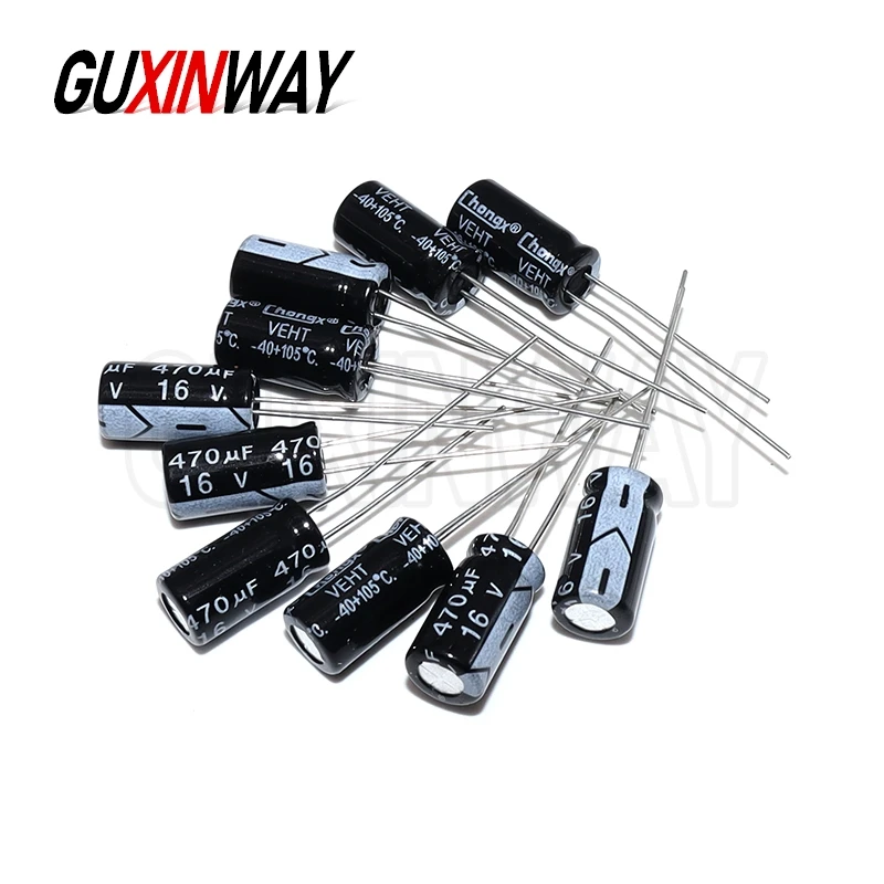 120 قطعة 1 مجموعة 12 قيم 0.22 فائق التوهج-470 فائق التوهج 16 فولت 50 فولت الألومنيوم مُكثَّف كهربائيًا مجموعة متنوعة حزمة