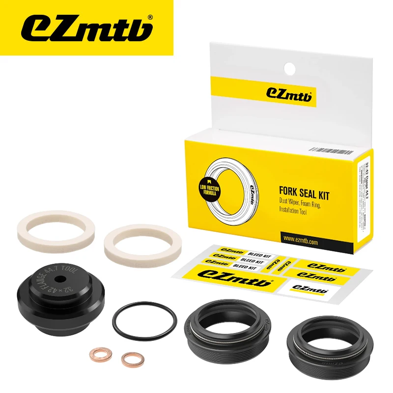 EZmtb Bike Bicycle Shock Suspension Front Fork Oil Dust Seals Wipers Kit Foam Ring Installation Tool Driver 30/32/ 35/36/38/40mm