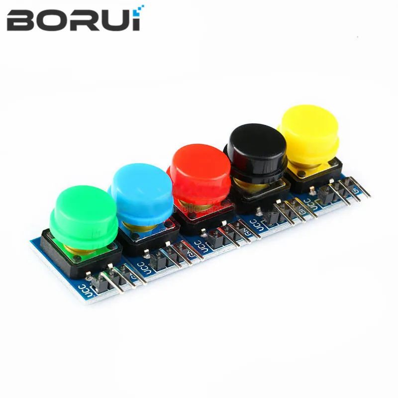 5pcs 12X12MM Big key module Big button module Light touch switch module with hat High level output for arduino or raspberry pi 3