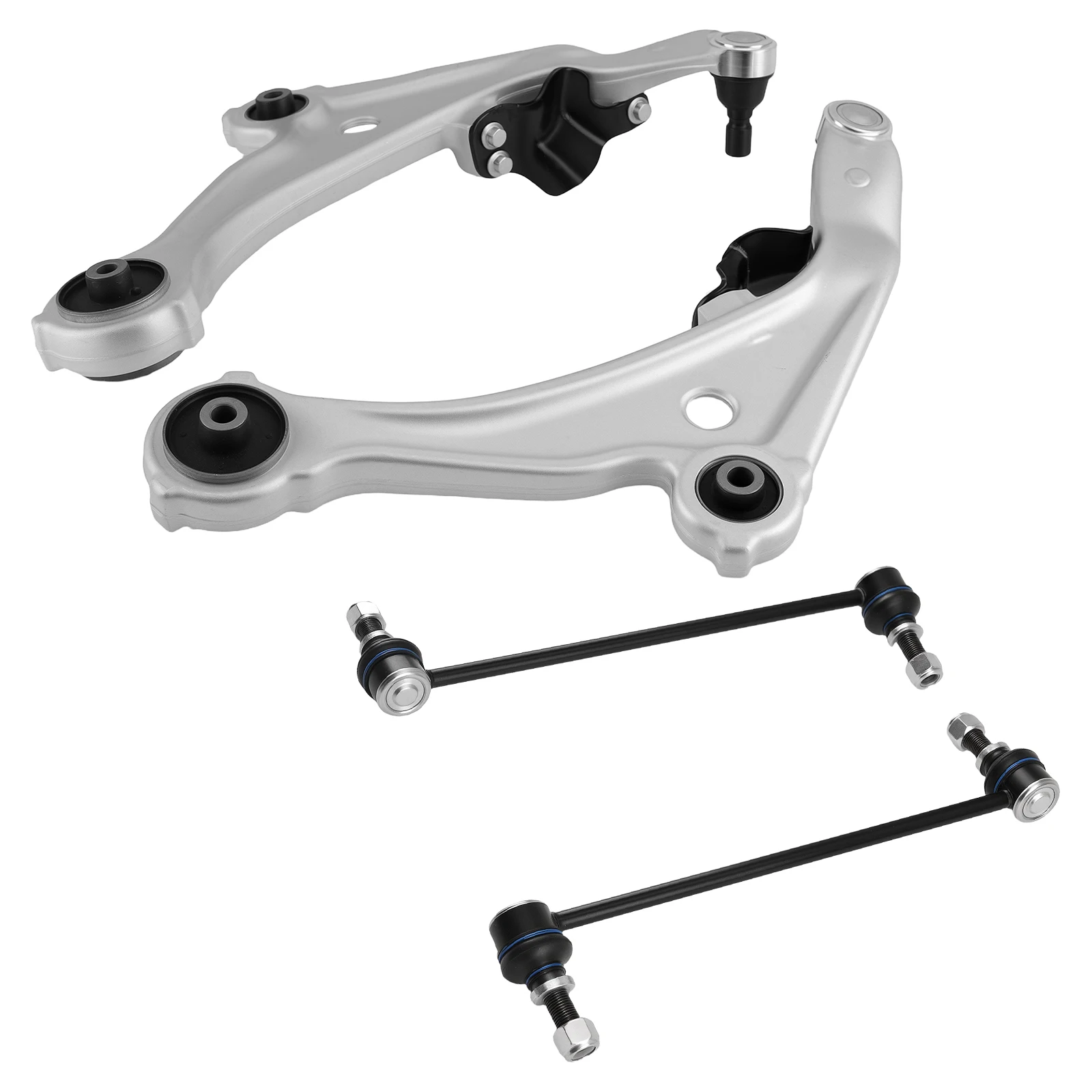 4Pcs Front Lower Control Arm with Sway Bar End Link for Nissan Altima 2007-2012, Altima 2013 Coupe 2-Door Only, K620195 K620196