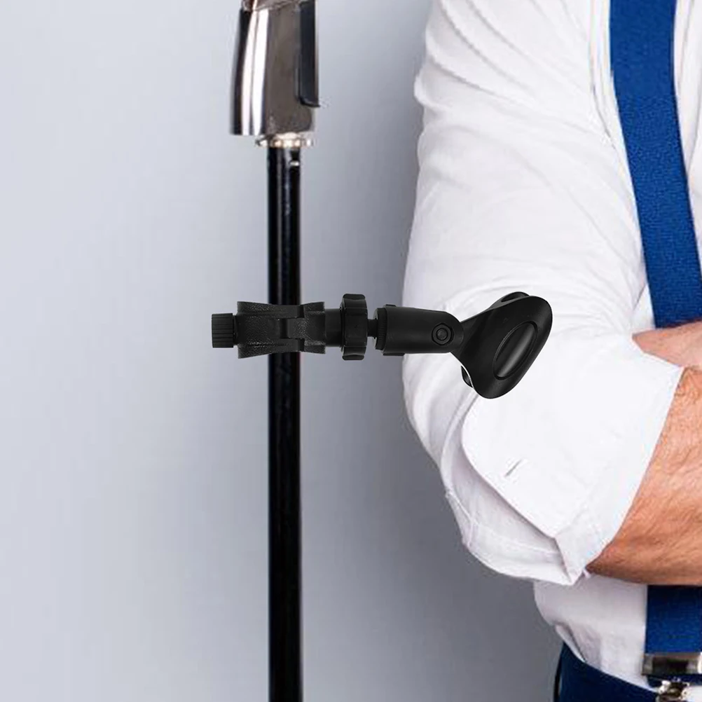 

2Sets Mic Stand Clip Universal Microphone Holder Adjustable Angle Lightweight Portable for Recording Public Speaking