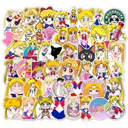 50Pcs Anime Sailor Moon Stickers Kawaii Girls DIY Luggage Water Bottle Phone Case Waterproof Cartoon Sticker for Kids Toys