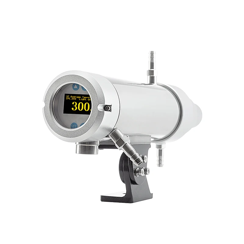 2 Color Steel Infrared Thermometer Rod 0.1C Resolution 3-Year Warranty 350-1400 Range OLED Display 100:1 Distance