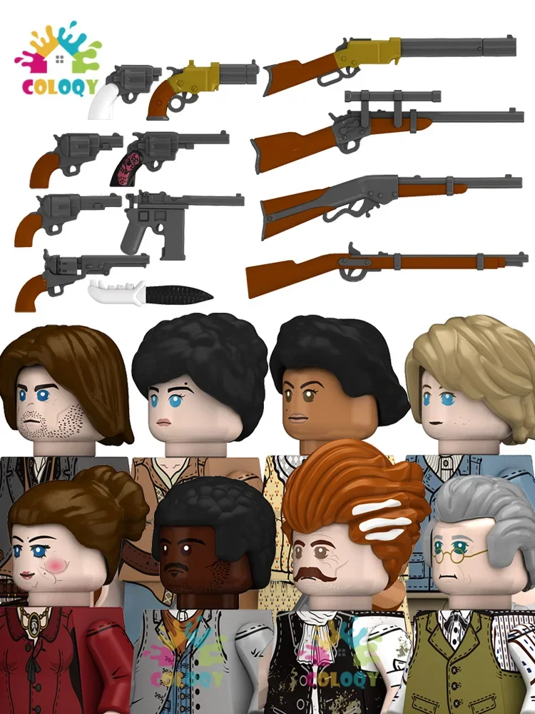 Jouets pour enfants, série Cowboy, blocs de construction, Corset Revenge, Hoper Shepherd, Writer, mini figurines d'action, jouets pour enfants, cadeaux d'anniversaire