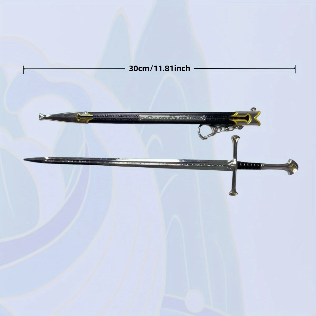 Épée Katana en métal le seigneur des anneaux, 11.8 pouces, sabre Original, couteau Ninja, sabre Katana japonais, accessoires de Cosplay, jouet accessoire