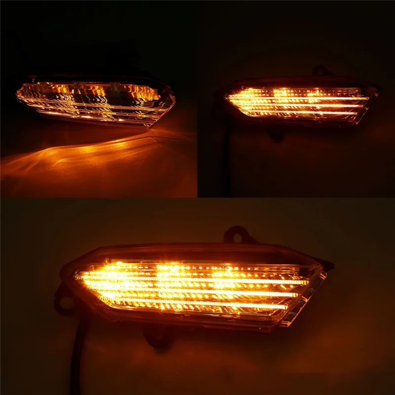 AASS-الجبهة LED بدوره إشارة لهوندا الذهب الجناح Gl1800 18-24 دراجة نارية الزجاج الأمامي ضوء الزخرفية ضوء الفرامل LED مصباح قيادة #2