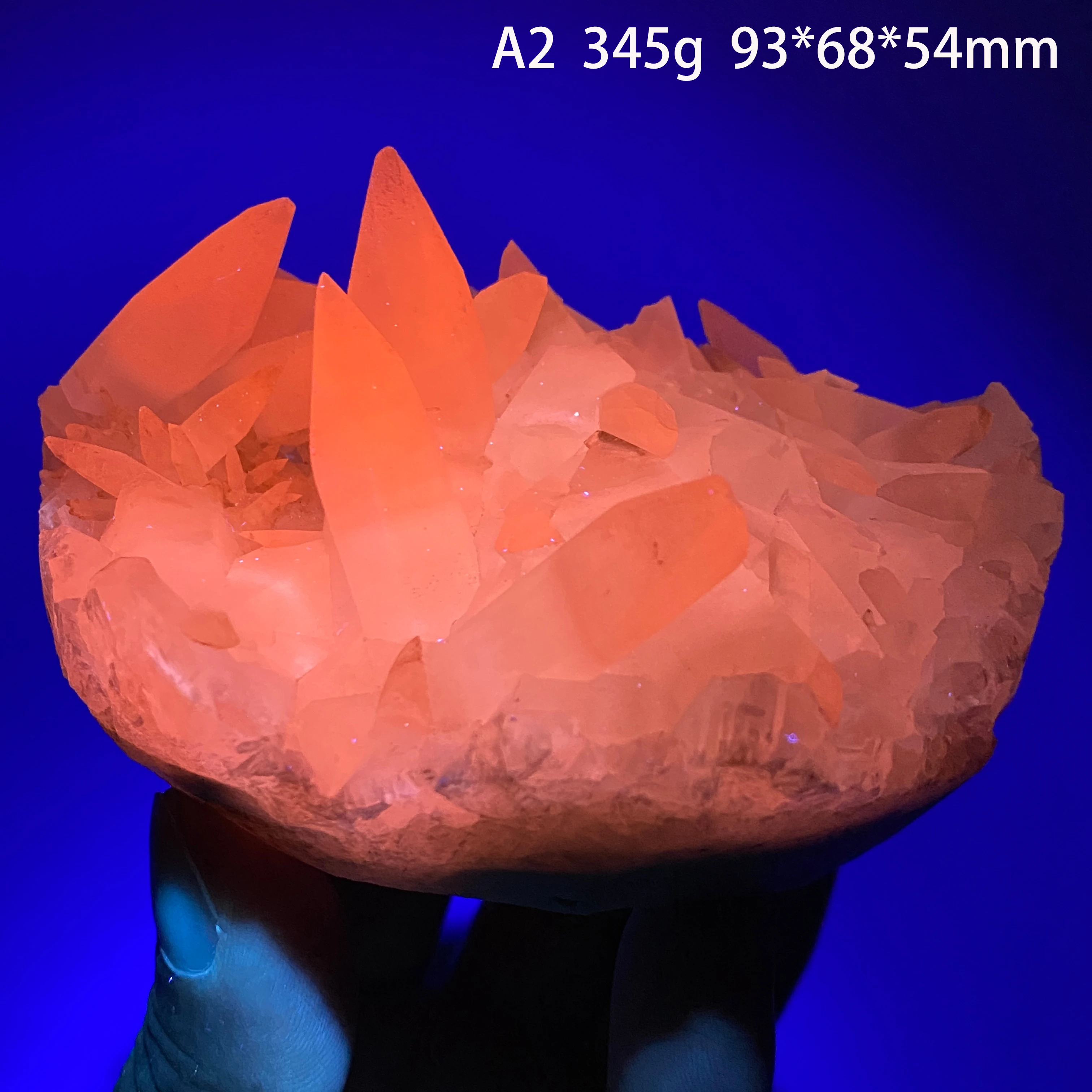 Arrow Natural Calcite Crystal Cluster Fluorescent Mineral Specimen Raw Quartz Rock Healing Home Ornament Collection Decor