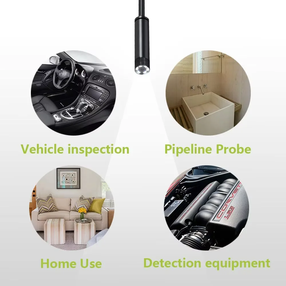 كاميرا المنظار GUANMOU AV 10 مم و5.5 مم PAL CMOS Borescope كاميرا فحص مع أضواء LED قابلة للتعديل