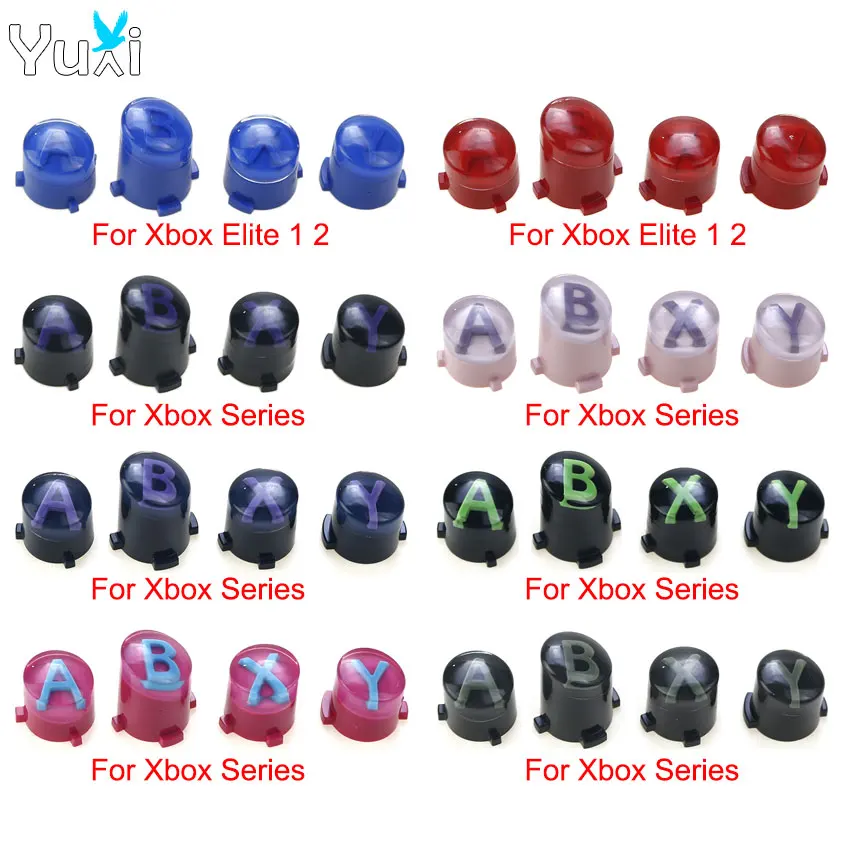 

YuXi For Xbox One Elite 1 2 Controller ABXY Action Face Buttons Mod Kit Replacement for Xbox Series X S Gamepad Repair Parts