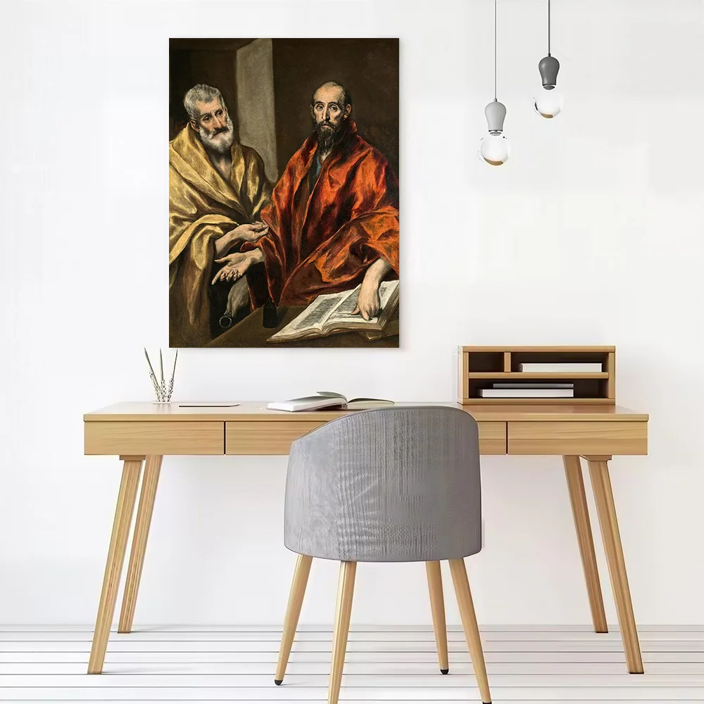 Two Saints Painting Printed Canvas Poster Personalized High Quality Wall Art Paintings for Home Decor Room Decorating Interior