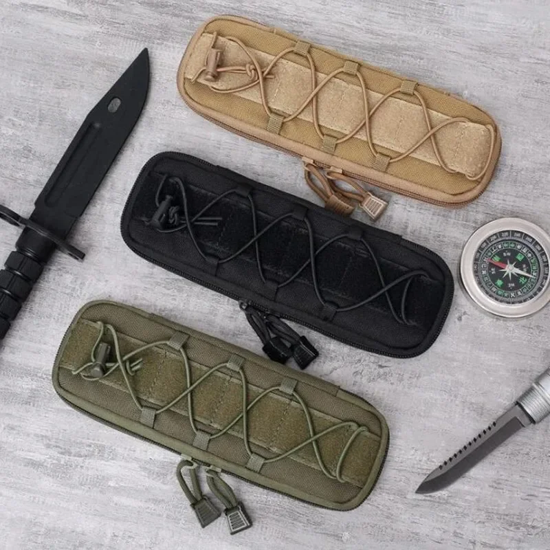 Small Tactical Pocket Knife Bag, MOLLE Pouch for Plate Carrier, Outdoor Hunting and Equipment Accessories, Survival Knife Bag