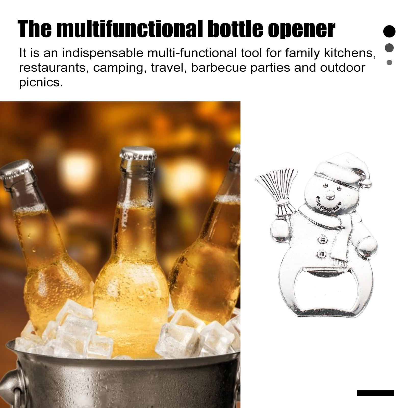

Creative Snowman Bottle Opener For Christmas Party Fun Decorative Bottle Lifter For Home Bar